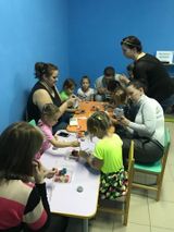 Открытие уголка "Русская изба" - секция "Роспись на камнях" окт.2017